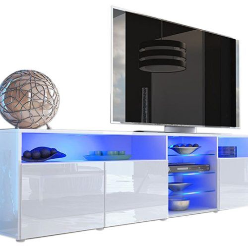 Milano 200 Wall Mounted Floating Led 79" Tv Stands (Photo 18 of 20)