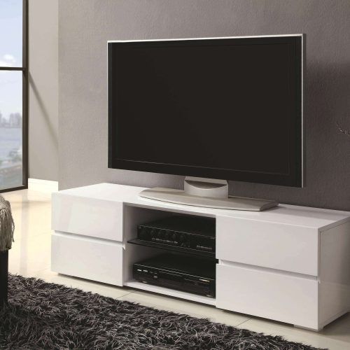 White Tv Stands For Flat Screens (Photo 10 of 20)