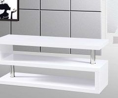 2024 Latest White High Gloss Tv Stands