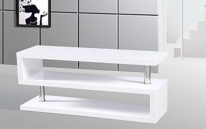 2024 Latest White High Gloss Tv Stands