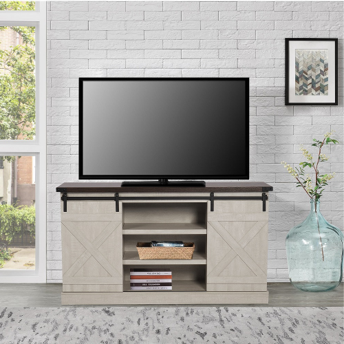 Tv Stands With Sliding Barn Door Console In Rustic Oak (Photo 18 of 20)