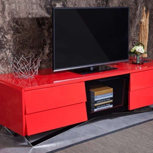 Black And Red Tv Stands (Photo 8 of 15)