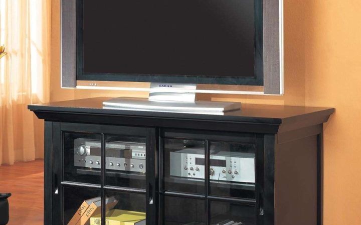 15 Ideas of Wooden Tv Stands with Glass Doors