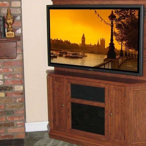 Oak Corner Tv Stands For Flat Screens (Photo 13 of 15)