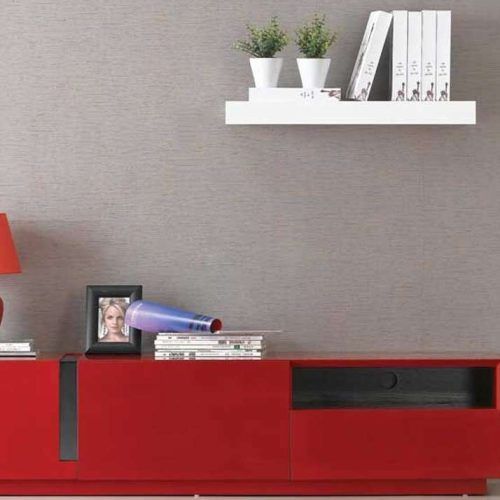 Red Gloss Tv Stands (Photo 4 of 15)