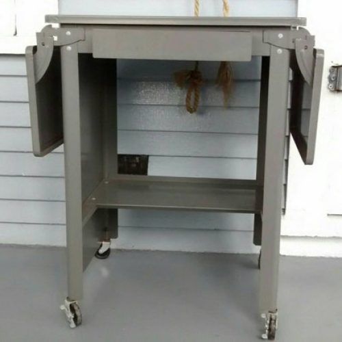 Large Rolling Tv Stands On Wheels With Black Finish Metal Shelf (Photo 1 of 20)