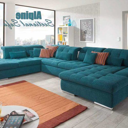 U-Shaped Sectional Sofa With Pull-Out Bed (Photo 8 of 20)