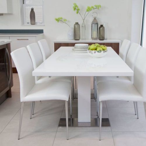 White Extending Dining Tables And Chairs (Photo 9 of 20)