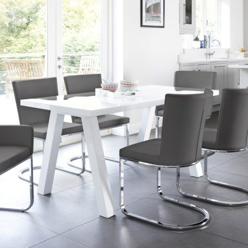 White Gloss Dining Tables Sets (Photo 16 of 20)