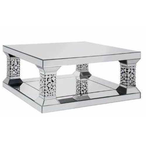 Gold And Mirror Modern Cube Console Tables (Photo 14 of 20)