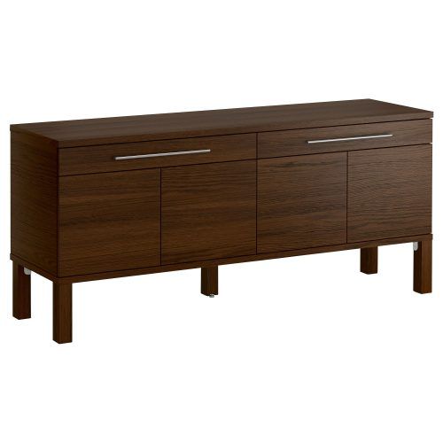 Contemporary Wooden Buffets With One Side Door Storage Cabinets And Two Drawers (Photo 1 of 20)