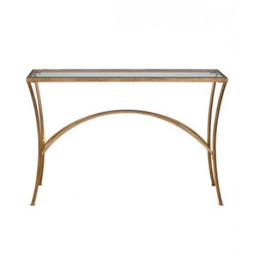 Silver Leaf Rectangle Console Tables (Photo 6 of 20)