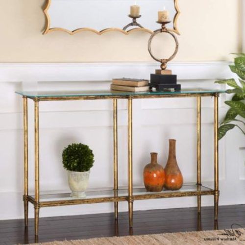 Silver Leaf Rectangle Console Tables (Photo 19 of 20)