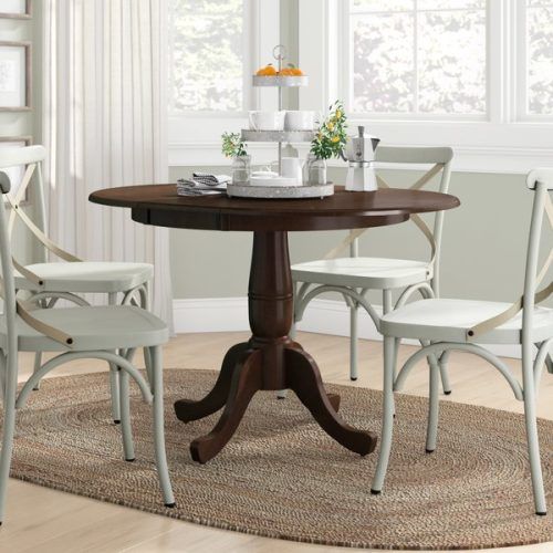 Valencia 5 Piece Round Dining Sets With Uph Seat Side Chairs (Photo 2 of 20)