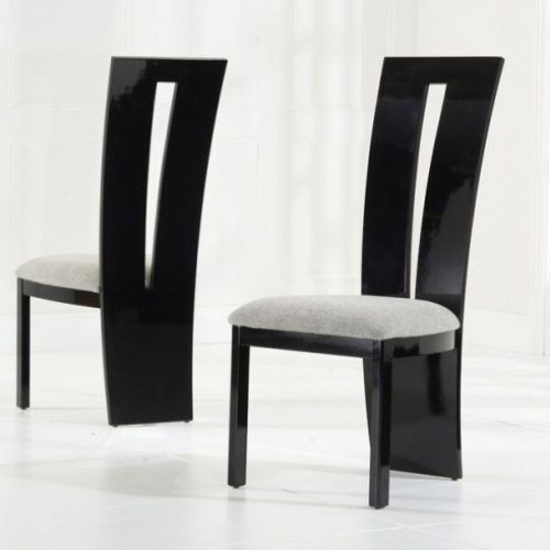 Black High Gloss Dining Chairs (Photo 4 of 20)