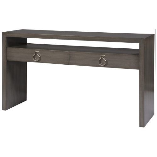 Parsons Concrete Top & Dark Steel Base 48X16 Console Tables (Photo 6 of 20)