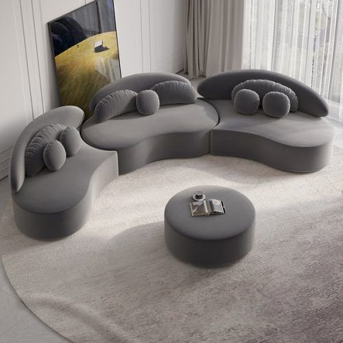7-Seater Sectional Couch With Ottoman And 3 Pillows (Photo 13 of 20)