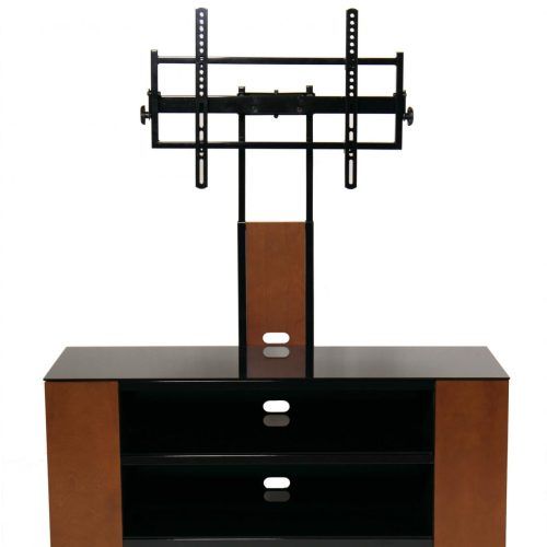 Modern Mobile Rolling Tv Stands With Metal Shelf Black Finish (Photo 7 of 20)