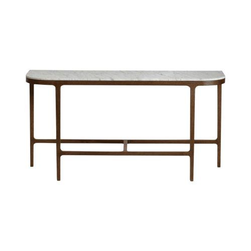 Elke Glass Console Tables With Brass Base (Photo 20 of 20)