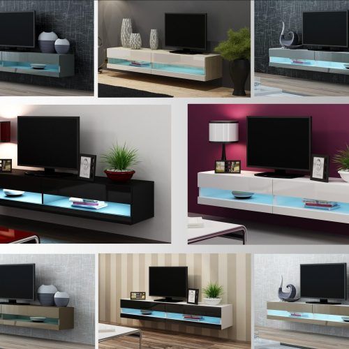 Galicia 180Cm Led Wide Wall Tv Unit Stands (Photo 10 of 20)