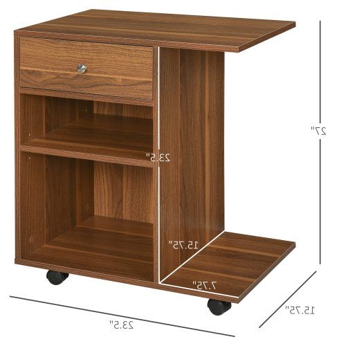 Rolling Tv Stands With Wheels With Adjustable Metal Shelf (Photo 19 of 20)