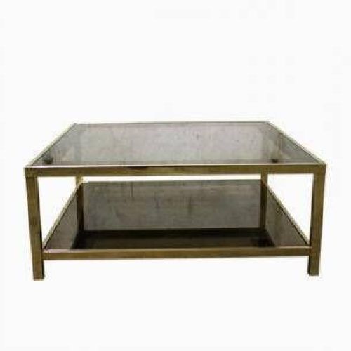 Brass Smoked Glass Console Tables (Photo 11 of 20)
