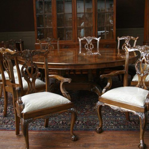 Vintage Brown Round Dining Tables (Photo 13 of 20)