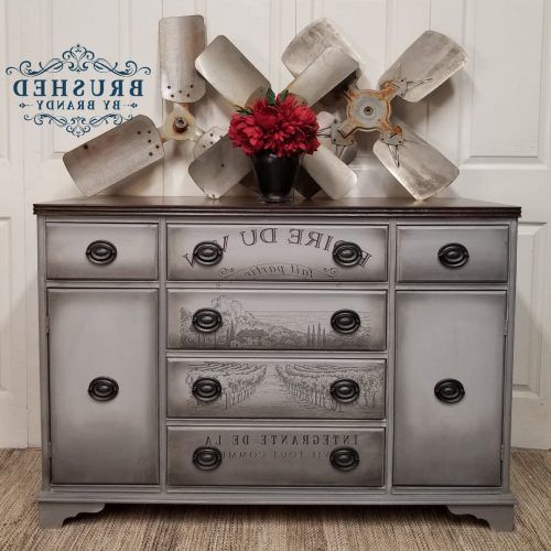 Grey Wooden Accent Buffets (Photo 5 of 20)