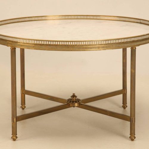 Antique Brass Round Cocktail Tables (Photo 8 of 20)