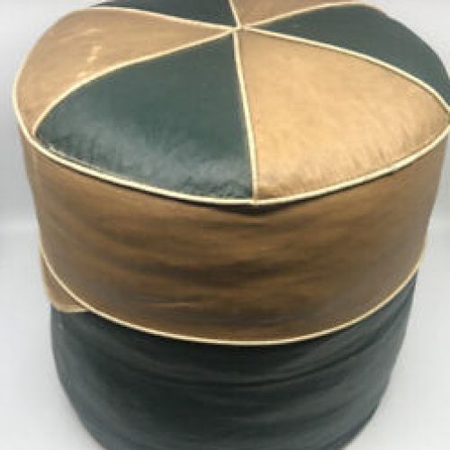 Textured Tan Cylinder Pouf Ottomans (Photo 4 of 20)