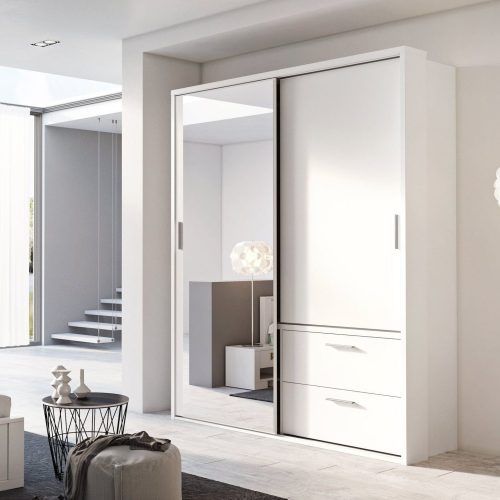 White 2 Door Wardrobes With Drawers (Photo 15 of 20)