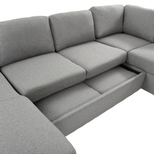 Sofa Beds With Right Chaise And Pillows (Photo 8 of 20)