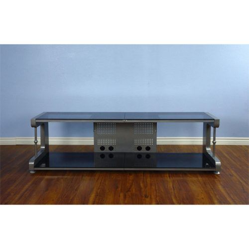 Tv Stands Fwith Tv Mount Silver/Black (Photo 7 of 20)