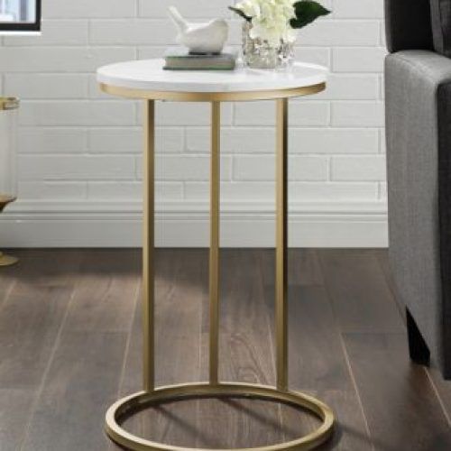 White Marble Gold Metal Console Tables (Photo 11 of 20)