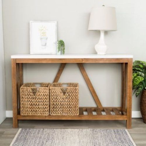 Rustic Barnside Console Tables (Photo 4 of 20)