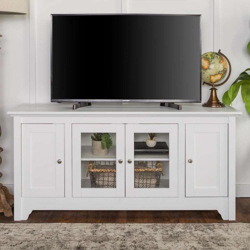White Wood Tv Cabinets (Photo 3 of 20)