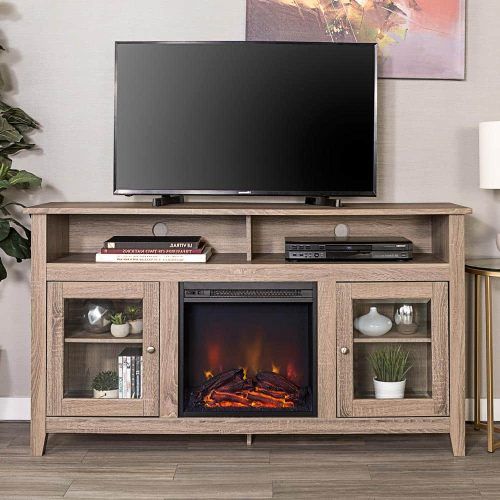 Wood Highboy Fireplace Tv Stands (Photo 14 of 20)
