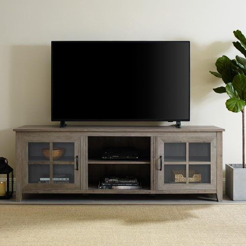 Walker Edison Farmhouse Tv Stands With Storage Cabinet Doors And Shelves (Photo 15 of 20)