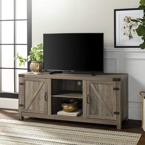 Farmhouse Sliding Barn Door Tv Stands For 70 Inch Flat Screen (Photo 14 of 20)