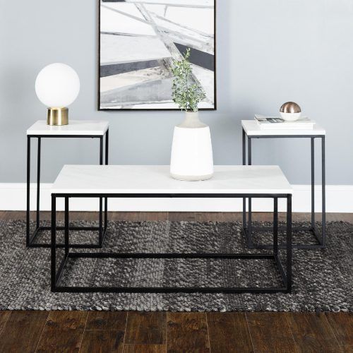 White Faux Marble Coffee Tables (Photo 19 of 20)