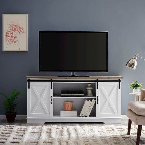 Farmhouse Sliding Barn Door Tv Stands For 70 Inch Flat Screen (Photo 1 of 20)
