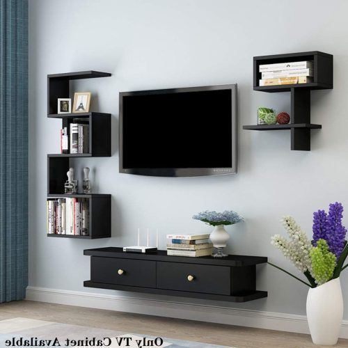 Floating Tv Shelf Wall Mounted Storage Shelf Modern Tv Stands (Photo 4 of 20)