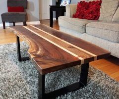 20 Best Ideas Walnut Wood and Gold Metal Coffee Tables