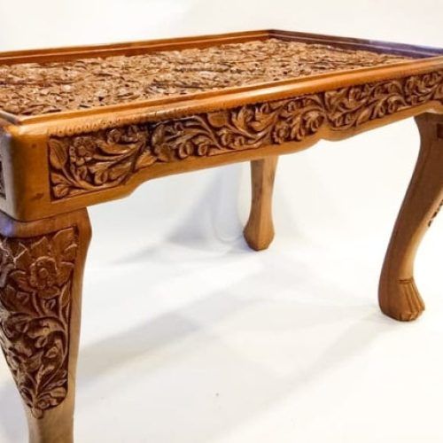 Wooden Hand Carved Coffee Tables (Photo 4 of 20)