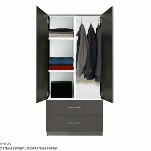2 Door Wardrobes With Drawers And Shelves (Photo 11 of 20)