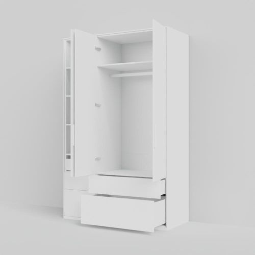 Single Wardrobes With Drawers And Shelves (Photo 18 of 20)