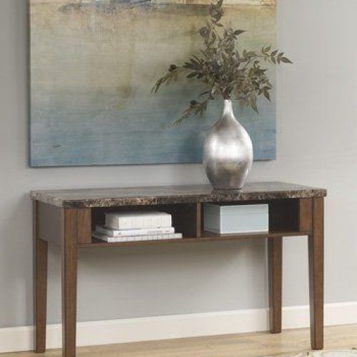 Warm Pecan Console Tables (Photo 19 of 20)