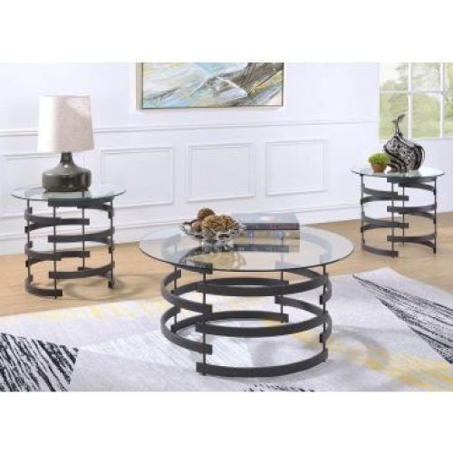 2-Piece Round Console Tables Set (Photo 13 of 20)