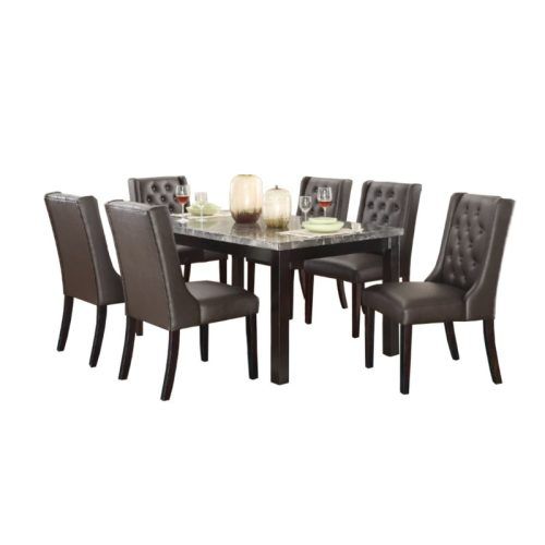 Laconia 7 Pieces Solid Wood Dining Sets (Set Of 7) (Photo 4 of 20)