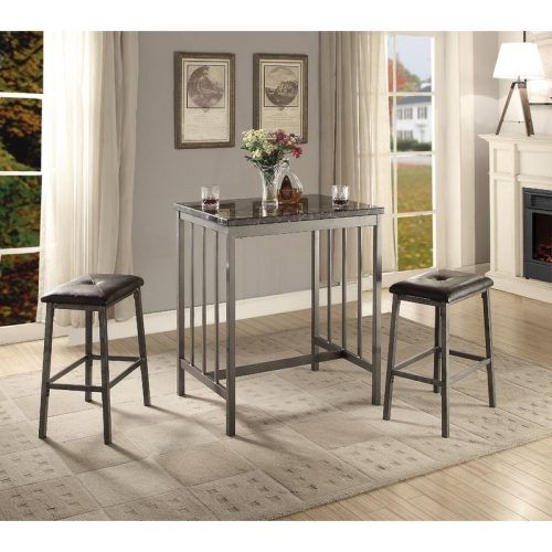 Mizpah 3 Piece Counter Height Dining Sets (Photo 2 of 20)